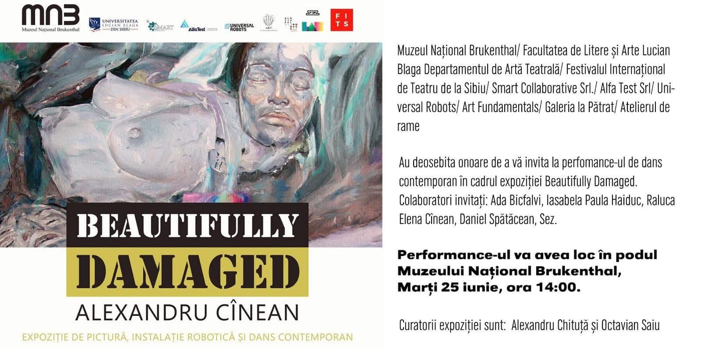 Afiș: Alexandru Cînean — „Beautifully Damaged” — Muzeul Național Brukenthal