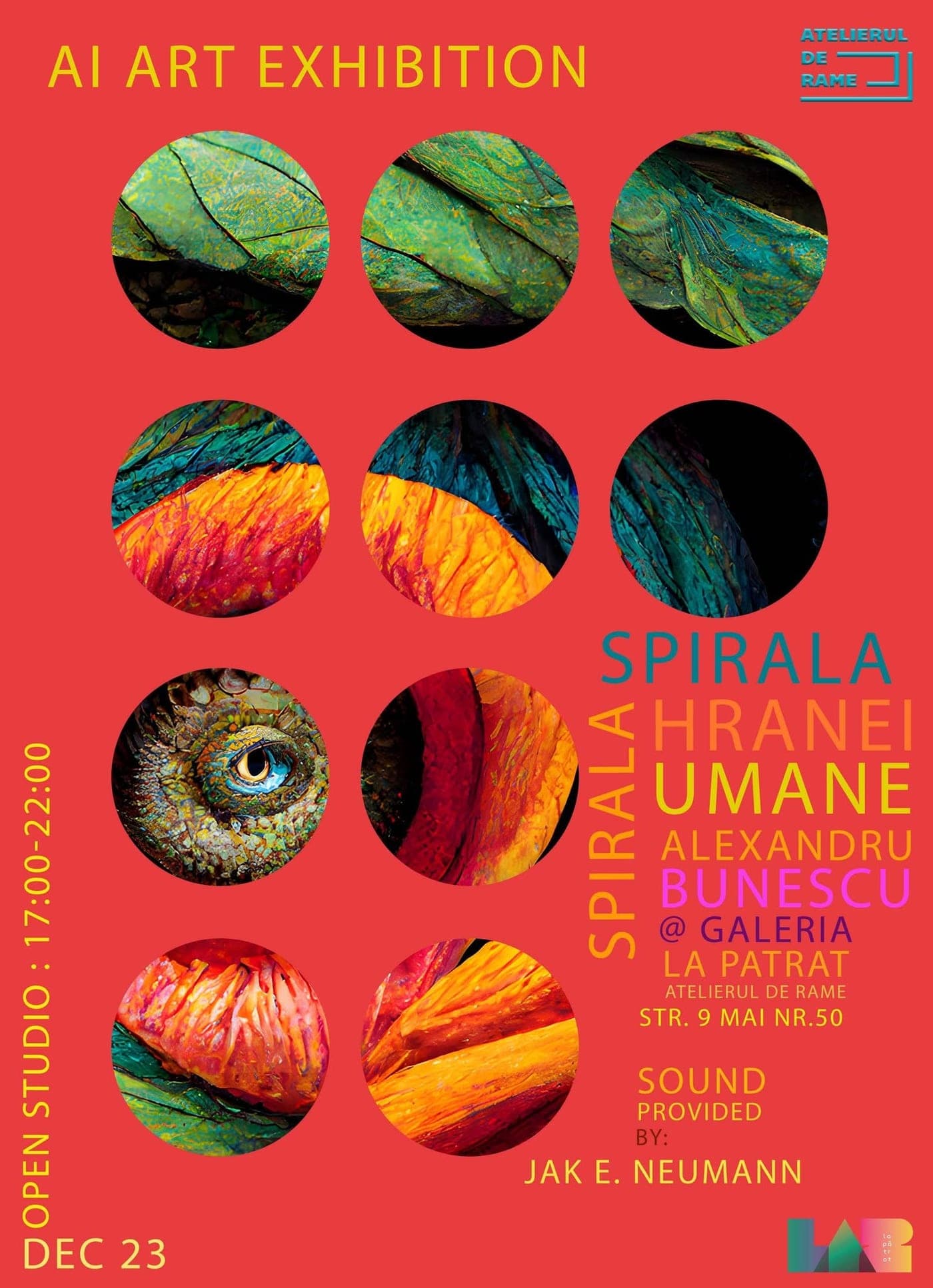 Afiș: Alexandru Bunescu — AI Exhibition